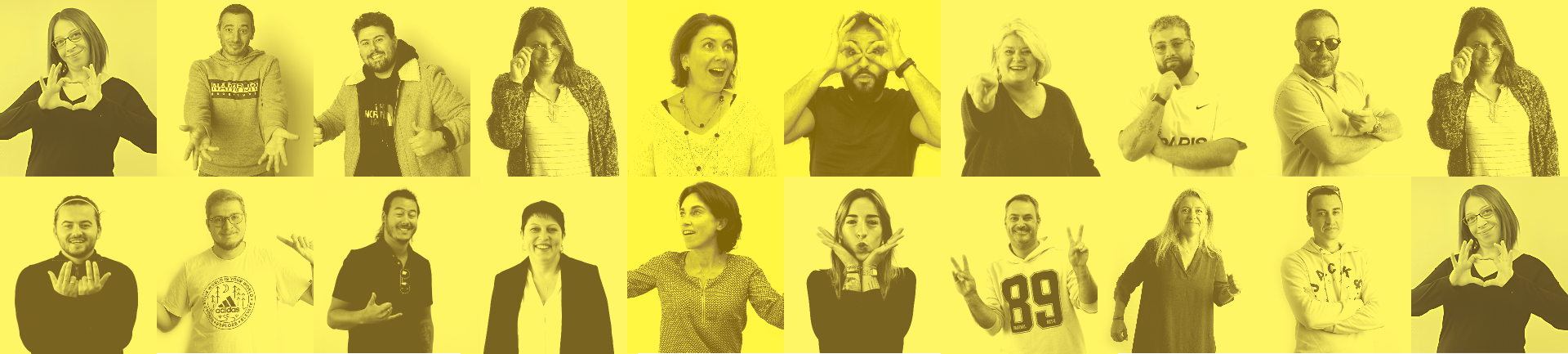 visages des moniteurs